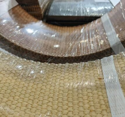 6100 BGO Brass Wire Reinforced Non Asbestos Woven Brake Lining Roll with Aramid Fiber for High Temperature Resistance